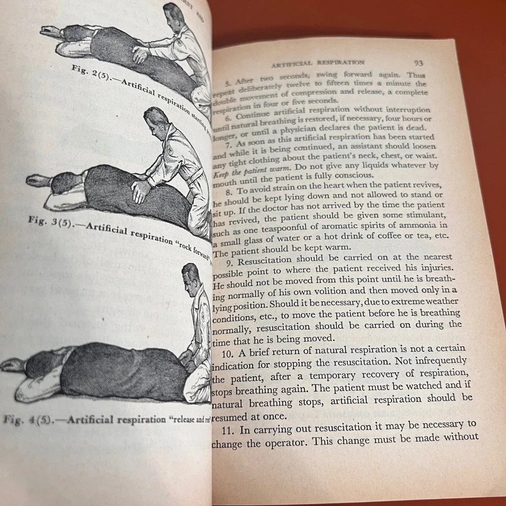 Vintage 1945 American Red Cross First Aid Textbook Revised Edition Illustrated